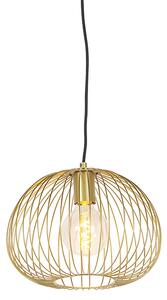 Zestaw 5 designerskich lamp wiszących czarno-złote - Wires Oswietlenie wewnetrzne