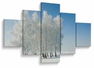 Obraz zaśnieżonego krajobrazu (125x70 cm)