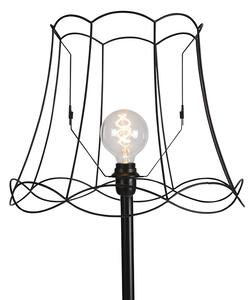 Lampa podłogowa czarna klosz Granny Frame czarny 45cm - Simplo Oswietlenie wewnetrzne