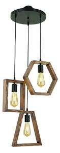 Lampa wisząca z drewna grabu Simetri