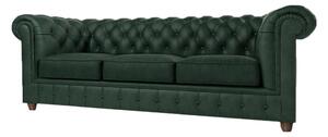 Ciemnozielona aksamitna sofa 230 cm Cambridge – Ropez