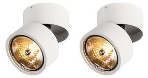 Zestaw 2 x Nowoczesny Reflektorek / Spot / Spotow regulowany biały - Go Nine Tubo Oswietlenie wewnetrzne