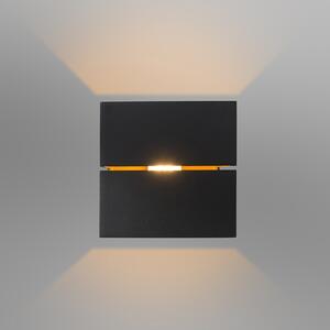 Nowoczesny zestaw 4 kinkietów czarnych ze złotymi 2-punktowymi źródłami światła - Transfer Groove Oswietlenie wewnetrzne
