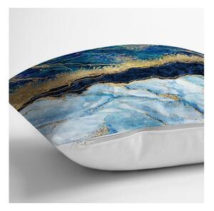 Poszewka na poduszkę Minimalist Cushion Covers Marble With Blue, 45x45 cm