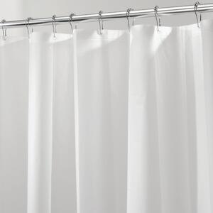 Biała zasłona prysznicowa iDesign PEVA Liner, 183x183 cm