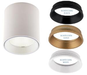 Lampa Sufitowa Tub Okrągły Biały+ C0155 Pierścień Ozdobny Biały Maxlight