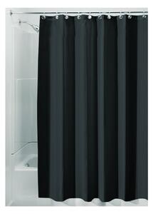 Czarna zasłona prysznicowa iDesign, 200x180 cm