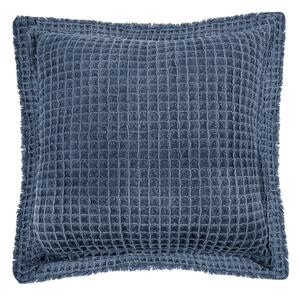 Niebieska bawełniana poduszka dekoracyjna Tiseco Home Studio Waffle, 45x45 cm