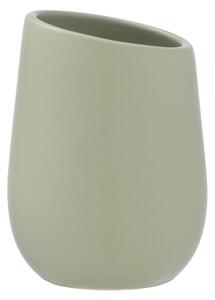 Zielony ceramiczny kubek na szczoteczki do zębów Wenko Badi