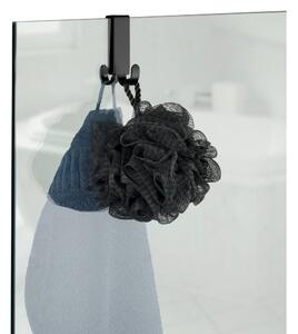 Czarny dwustronny haczyk na drzwiczki prysznica Wenko Vieste