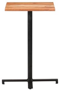 Stolik barowy z naturalnymi krawędziami, 50x50x110 cm, akacja
