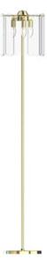 Lampa stojąca podłogowa dekoracyjna złota szklany dymiony klosz 145 cm 3xE14 40W NIRA Zuma Line