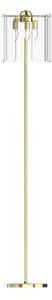 Lampa stojąca podłogowa dekoracyjna złota szklany dymiony klosz 145 cm 3xE14 40W NIRA Zuma Line