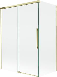 Mexen Rox parawan nawannowy 2-skrzydłowy rozsuwany 120 + 70 x 150 cm, transparent, złoty - 8C9-120-070-50-00