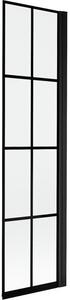 Mexen Mist parawan nawannowy 1-skrzydłowy prawy 50 x 150 cm, czarna kratka, czarny - 8A9-050-001-70-77-P