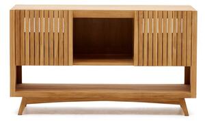 Niska szafka pod umywalkę z litego drewna tekowego 140x80 cm Kuveni – Kave Home
