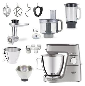 Robot kuchenny planetarny KENWOOD Titanium Chef Baker XL KVL85.704SI (2 misy) z wagą, malakserem i krajarką