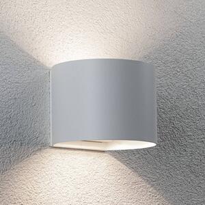 Paulmann Zasilana akumulatorowo zewnętrzny kinkiet LED Nyora, biała, 14 cm, czujnik, IP44 Nyora, biały / opal, łazienka, aluminium, nowoczesny