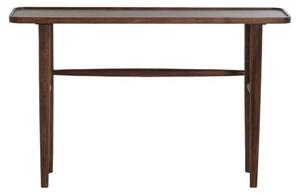 Brązowa konsola z litego drewna akacjowego 30x120 cm Qiano – Light & Living