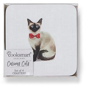 Zestaw 4 niebieskich podkładek Cooksmart ® Curious Cats