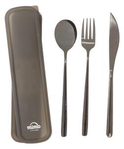 Czarne sztućce ze stali nierdzewnej 3 szt. Mimo – Premier Housewares