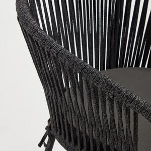 Czarne krzesło ogrodowe ze stalową konstrukcją Kave Home Yanet