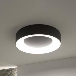 Paulmann Lampa sufitowa LED Smart Casca, czarna, Ø 40 cm, RGBW, IP44 możliwość ściemniania, czarny, salon / jadalnia, metal, nowoczesny