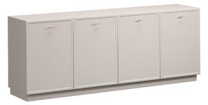 Komoda Lorini 200 cm czterodrzwiowa - kaszmir / złote uchwyty T-bar