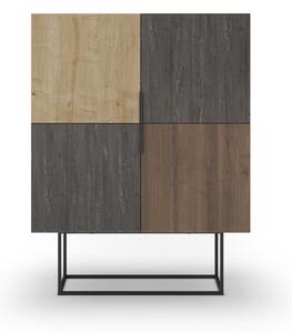 Brązowa szafka w dekorze dębu 100x130 cm Titan – Marckeric