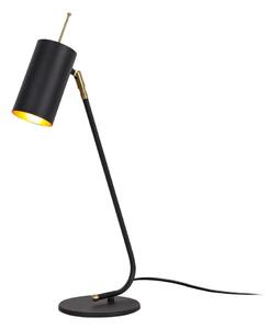 Lampa stołowa w czarno-złotym kolorze z metalowym kloszem (wysokość 55 cm) Sivani – Opviq lights