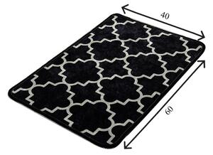 Czarno-biały dywanik łazienkowy Foutastic Dark Rustic, 60x40 cm