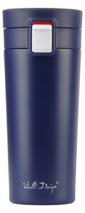 Ciemnoniebieski podróżny kubek termiczny Vialli Design Fuori, 400 ml