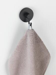 Zestaw 2 czarnych ściennych haczyków na ręcznik Wenko Vacuum-Loc® Pavia
