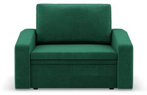 Fotel rozkÅadany, Punto, velvet, 118x87x90 cm, butelkowa zieleÅ | TYLETEGOTU