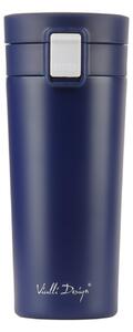 Ciemnoniebieski podróżny kubek termiczny Vialli Design Fuori, 400 ml