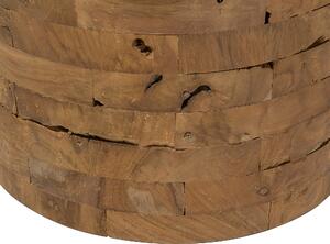 Stolik pomocniczy drewniany naturalny do salony sypialni postarzany Brant Beliani