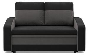 Sofa rozkÅadana, mikrofaza, AURELO, 148x87x90 cm, czarny, szary | TYLETEGOTU