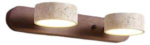 Travertino – kinkiet 37 cm liniowy LED nowoczesny kamienny beżowy