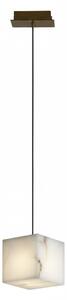 Espana – lampa wisząca 12 cm sześcienna kamienna biały