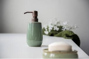 Zielony ceramiczny dozownik do mydła Wenko Sirmione