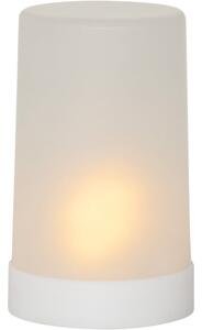 Biała ogrodowa dekoracja świetlna LED Star Trading Flame Candle , wys. 14,5 cm