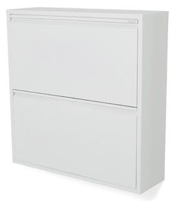 Biała metalowa uchylna szafka na buty 75x77,5x22,5 cm Billy – Spinder Design