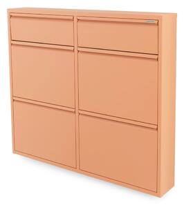 Łososiowa metalowa uchylna szafka na buty 98x86x15 cm Billy – Spinder Design