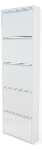 Biała metalowa uchylna szafka na buty 50x169x15 cm Billy – Spinder Design
