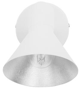 Zestaw 2 lamp ściennych z lekkiego metalu biało-srebrny industrialny Mersey I Beliani