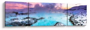 Obraz - Błękitna laguna na Islandii (170x50 cm)