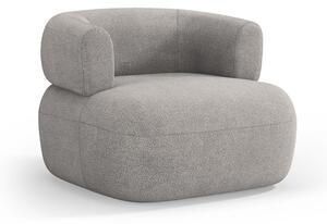 Jasnoszary fotel z materiału bouclé Jenny – Micadoni Home