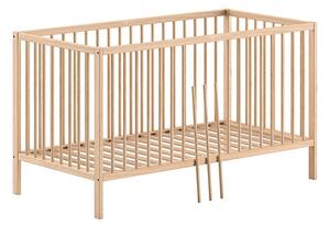 Łóżeczko z litego drewna sosnowego 70x140 cm w naturalnym kolorze DINO – Vipack