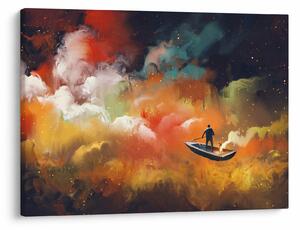 Obraz - człowiek unoszący się w kosmosie (70x50 cm)