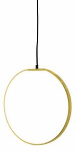 Nowoczesna lampa wisząca Pelle - złoty ring, LED